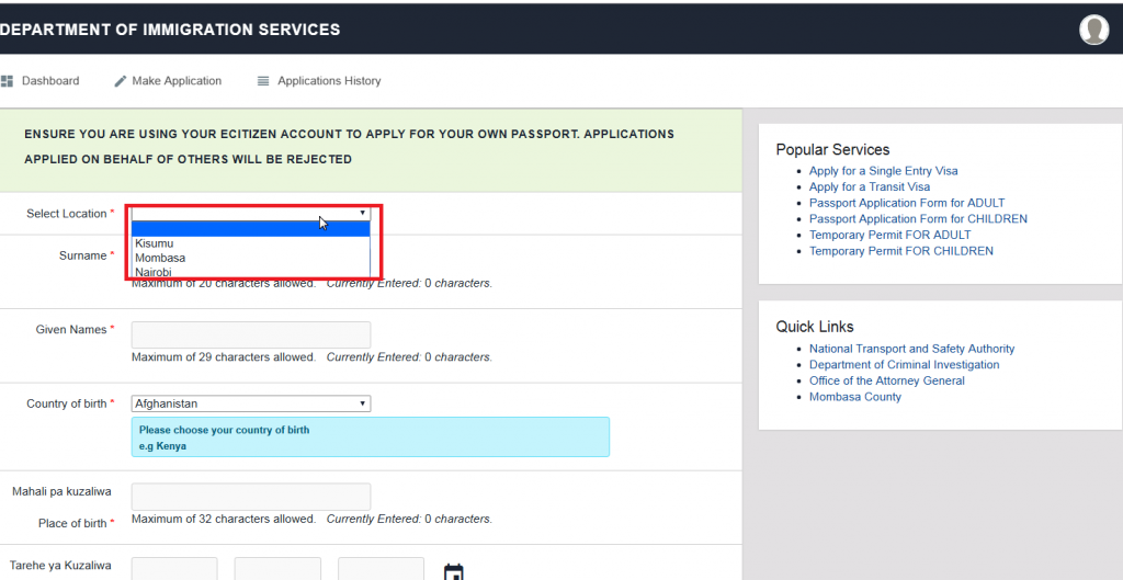 new e passport kenya